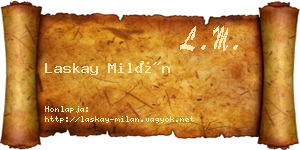 Laskay Milán névjegykártya